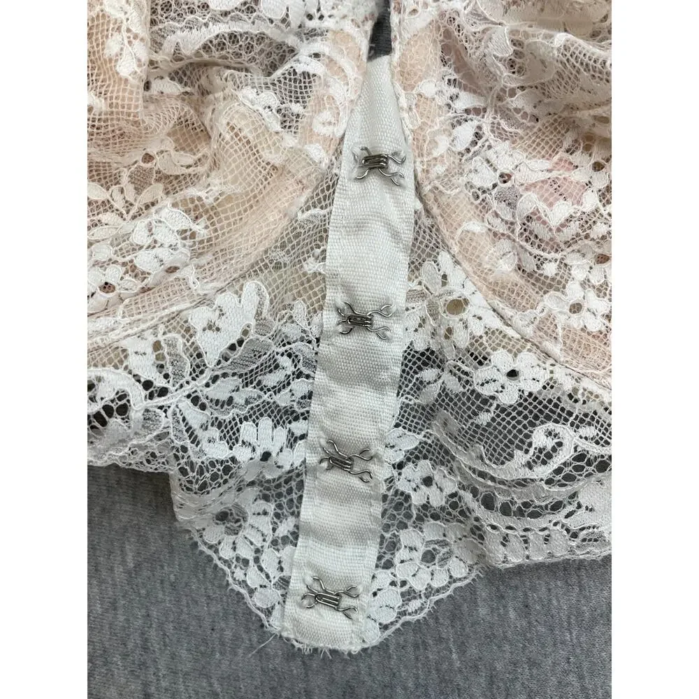 Victoria's Secret Bra Womens 32DDD Ivory‎ Dream Angel Lightly Lined Lace Push Up